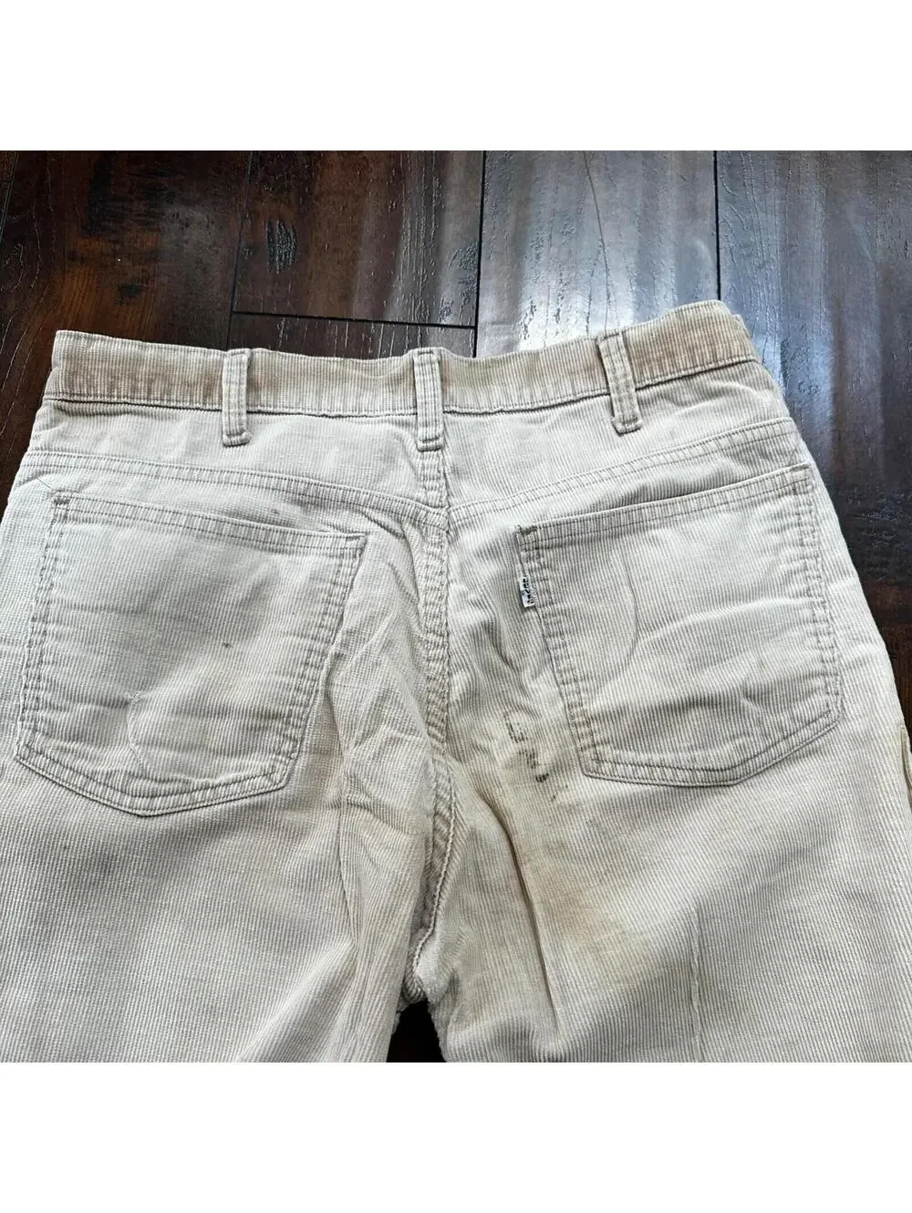 Levis 684 VTG Corduroy Pants Bell Bottom USA 30x27 Boot Cut 1970s 70s Beige